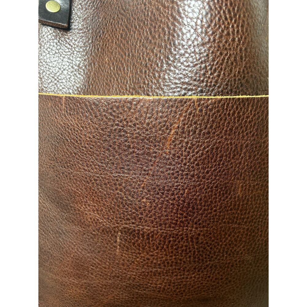 Portland Leather Tote 12 Inch Height Bag Purse Hand Made - Picture 9 of 9